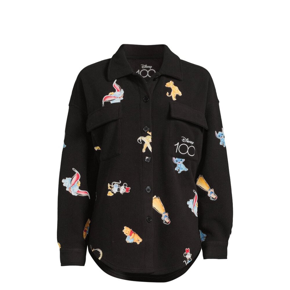 NWOT Disney Juniors 100 years Celebration print shacket